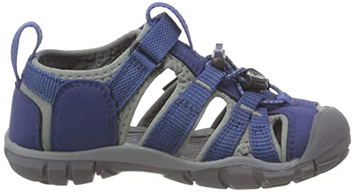 KEEN Big Kid's Seacamp 2 CNX Closed Toe Sandal, Vivid Blue/Original Tie Dye, 5 BK (Big Kid's) US