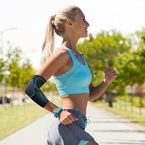 CYCLXY Elbow Compression Sleeve(1 Pair),Tennis Elbow Braces for Tendonitis and Tennis Elbow,Arm Supports golfer elbow support,tennis elbow relief for women & men,elbow sleeve for weightlifting