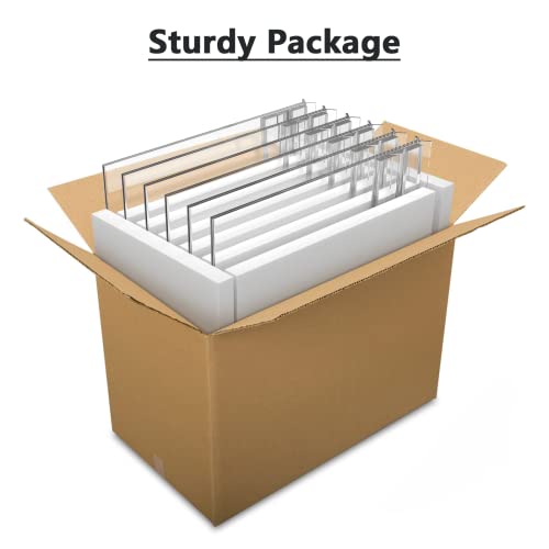 MaxGear Acrylic Sign Holder 8.5x11 Inches 2 Pack, Double Sided Clear Display Stand Table Top Sign Paper Holder, Vertical Menu Flyer Holder, Plastic Sign Frame for Stores, Restaurants, Hotels, Office