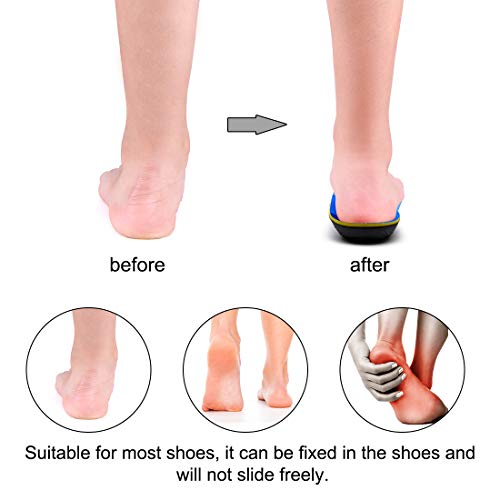 Orthopedic Insoles Plantar Fasciitis Arch Support Flat Feet Heel Spurs and Foot Pain Running Shock Absorption Inserts Size(5-5 1/2)