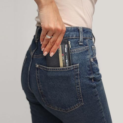 Sodsay Card Case Slim Front Pocket Wallet for Women Credit Card Holder with Keychain(CH Light Green)