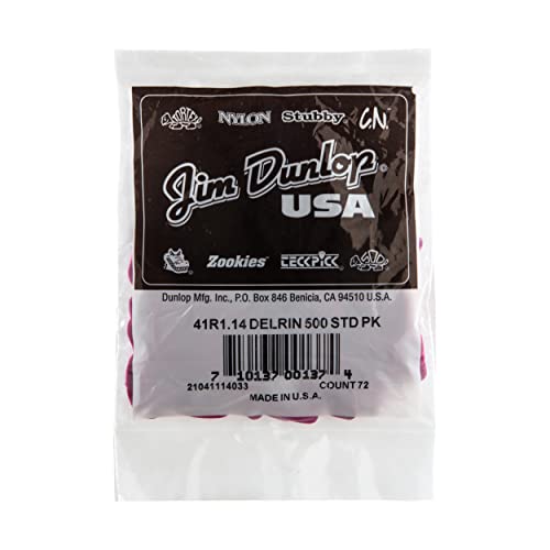 Dunlop 41R1.14 Delrin®, Magenta, 1.14mm, 72/Bag
