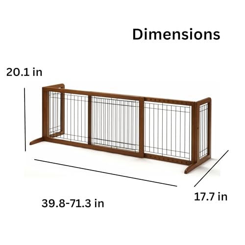 Richell 94135 Freestanding Pet Gate with Autumn Matte Finish, Small