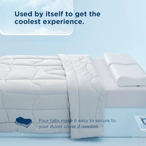 Bedsure Breescape Cooling Comforter Twin XL, Double-Sided Cool Tech Comforter, Soft Cooling Comforter for Hot Sleepers,Q-Max>0.4, Breathable & Lightweight Comforter Twin XL Duvet Insert(Grey, 68"x92")