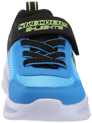 Skechers Boy's Meteor-Lights-KRENDO Sneaker, Red/Black, 5 Toddler