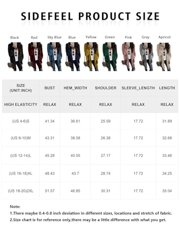 Sidefeel Womens Plaid Long Sleeve Open Front Cardigan Fall Outfits Chunky Knit Oversized Sweaters Winter Coats Purple Medium