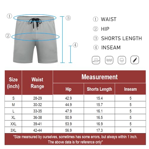 COOFANDY Workout Shorts for Men 5" Quick Dry Bodybuilding Pants Training Running Athletic Gym Jogger with Pockets
