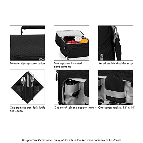 NHL Edmonton Oilers Pranzo Lunch Bag - Insulated Lunch Box with Picnic Set - Lunch Cooler Bag