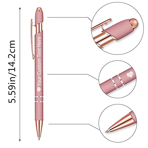 STREADVE Personalized Custom Pens with Name Engraved Logo Text Pen Customized Smooth Writing Pens Personalization Gift for Men Women Wedding Office Business Promotion, Blue