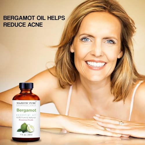 MAJESTIC PURE Geranium Essential Oil | 100% Pure and Natural Geranium Oil | Premium Grade Essential Oils for Hair Care, Home Diffusers, Skin, Aromatherapy, Massage and Humidifiers | 1 Fl Oz