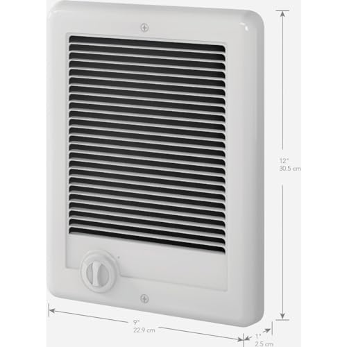 Cadet Com-Pak Electric Wall Heater Complete Unit with Thermostat (Model: CSC101TW, Part: 67508), 3412 BTU, 120 Volt, 1000 Watt, White