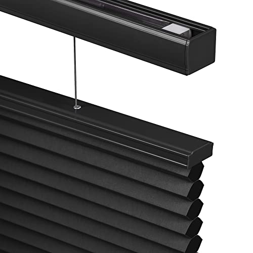 LazBlinds Top Down Bottom Up (TDBU) Cordless Cellular Shades, Blackout Light Blocking Honeycomb Shades Pleated Blinds for Window Size 30" W x 64" H, Brown