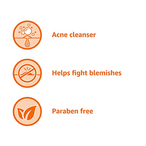 Amazon Basics Daily Acne Control Cleanser, Maximum Strength 10% Benzoyl Peroxide Acne Medication, 5 Ounce