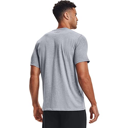 Under Armour Men's Boxed Sportstyle Short-Sleeve T-Shirt, Steel Light Heather (035)/Black, XX-Large Tall