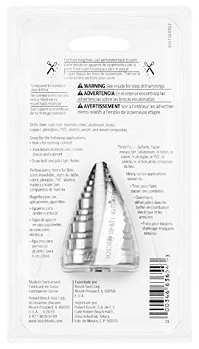 Bosch SDC10 1/4 In. to 1-3/8 In. High-Speed Steel Turbo Step Drill Bit