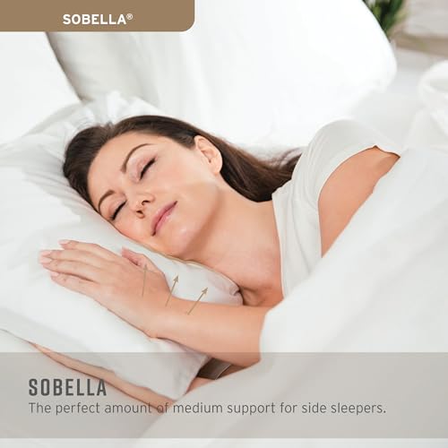 Sobel Westex Sobella Bed Pillow for Sleeping | Side Sleeper Pillow for Adults | 300TC, 100% Cotton Case | Soft, Machine Washable Hotel Quality Pillow | Standard Pillow 20 X 26