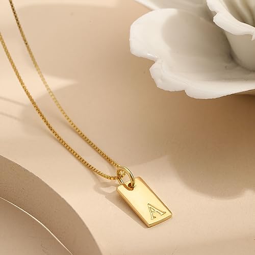 JSJOY Dainty Silver Necklace for Women 925 Sterling Silver T Necklace Simple Initial Tag Necklace Anniversary Jewelry Birthday Christmas Gifts for Teen Mom Wife