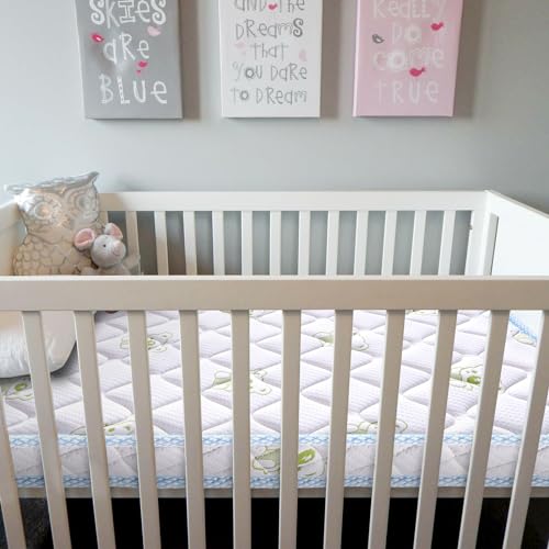 Letmxiu Premium 5" Crib Mattress and Toddler Mattress, Dual-Sided and Firm Toddler Bed Mattress, Hypoallergenic Toddler Mattress for Toddler Bed, Non-Toxic Fits Standard Crib and Toddler Bed