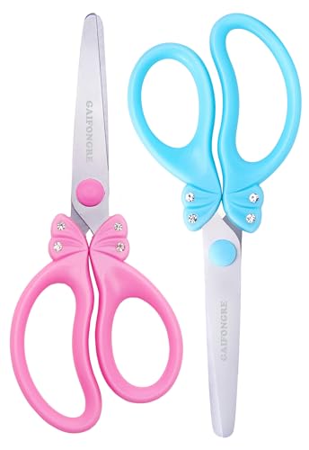 Kids Scissors,Child Scissors,Blunt tip Scissors For Kid,Girls Scissors,Safety Scissors Suitable For Kids Ages 4-8,Girl's gift,Color SET 2