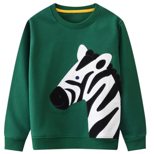 Bumeex Toddler Boy's Dinosaur Sweatshirt Clothes,Long Sleeve Shirt Top Outfit White 3t