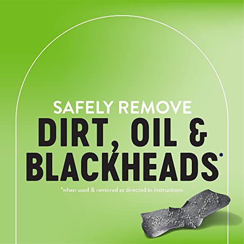 Biore Charcoal Blackhead Remover Pore Strips, Deep Cleansing Nose Strips for Removal and Unclogging, 3X Less Oil, 6 Count