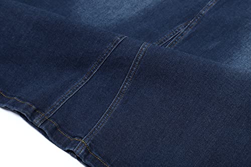 Women Maxi Pencil Jean Skirt- High Waisted A-Line Long Denim Skirts For Ladies- Blue Jean Skirt,Blue,2
