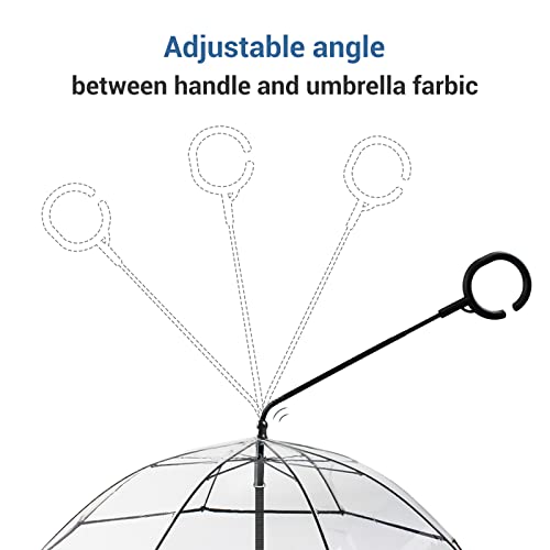 NAMSAN Clear Umbrella for Dogs Small, Doggy Umbrella Leash for Rain Walking, Small Dog Umbrella with Adjustable Leash, Self-Assembly