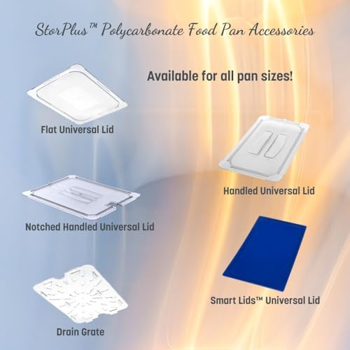 Carlisle FoodService Products 10202B03 StorPlus Full Size Food Pan, Polycarbonate, 6" Deep, Black