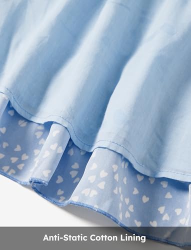 PATPAT Mommy and Me Dresses Matching Outfits Family Matching Flutter Sleeve Dress for Mother and Daughter Girls 6-7 Years Cute Pink