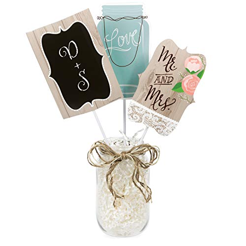 Creative Converting Centerpiece Sticks, Rustic Wedding (18-Count)