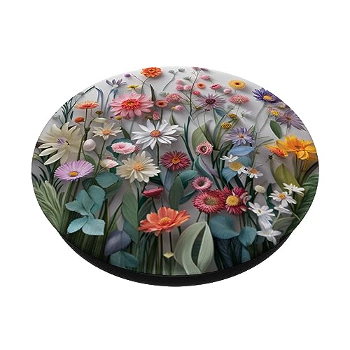 Mixed Flower Bouquet Floral Pattern PopSockets PopGrip for MagSafe