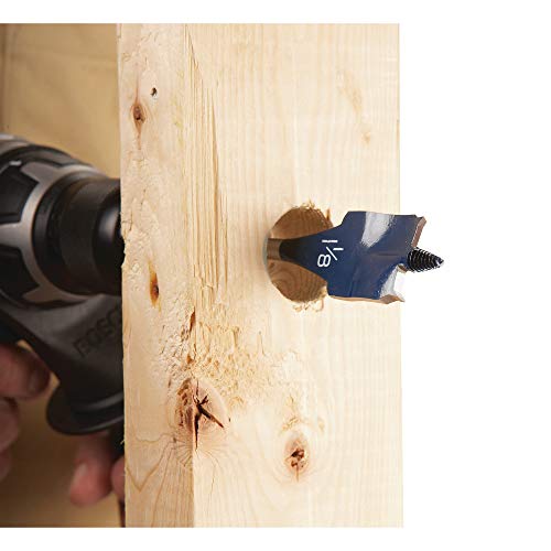 BOSCH DSB5012 12-Piece Assorted Set Daredevil Spade Bits, 1/4 in. Hex Shank Ideal for Fast Drilling Applications in Wood