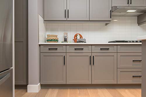 Ravinte 50 Pack | 5 Inch Cabinet Pulls Grey Stainless Steel Kitchen Drawer Pulls Cabinet Handles 5 InchLength, 3 Inch Hole Center
