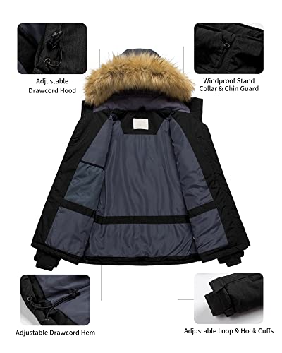 Pursky Womans Winter Coat Rain Warm Snow Print Waterproof Puffer Suit Floral XL