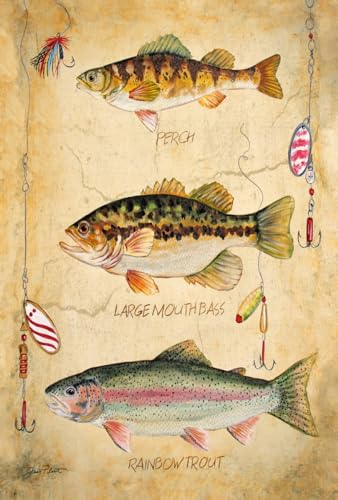 Toland Home Garden 119702 Fresh Fish Fish Flag 12x18 Inch Double Sided for Outdoor Fishing House Yard Decoration