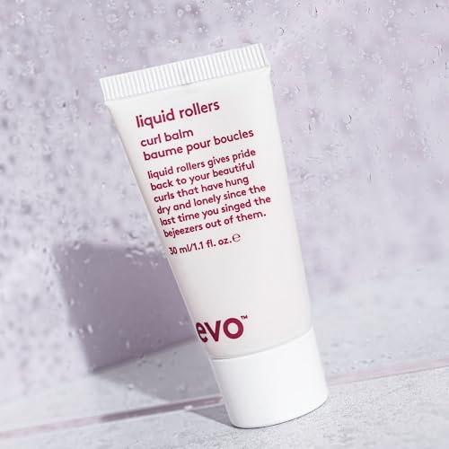 EVO Liquid Rollers Curl Balm - Hair Styling Balm - Enhances Natural Curls, Protects Frizz & Improves Overall Condition - Travel Size, 30ml / 1.01fl.oz