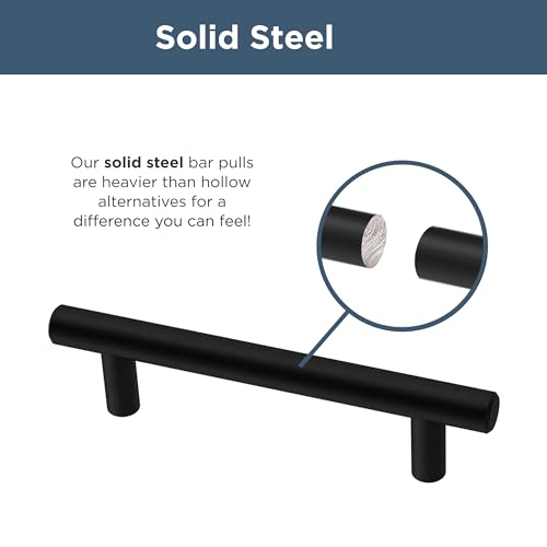 Franklin Brass Solid Bar (25-Pack) Cabinet Handles 4" Stainless Cabinet Pulls Handles for Cabinets and Drawers Cabinet Hardware Dresser Handles Drawer Pulls P35304K-SS-B1