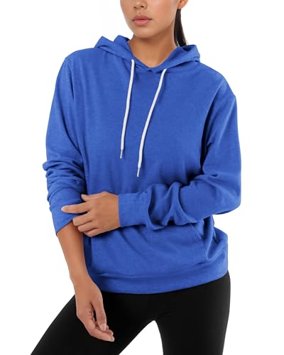 GIVON Women's Essential Cotton Hoodie Lightweight French Terry Long Sleeve Pullover Sweatshirt / DCF440-LIGHTMINT-S