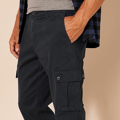 Amazon Essentials Men's Slim-Fit Stretch Cargo Pant (Available in Big & Tall), Light Grey, 40W x 29L