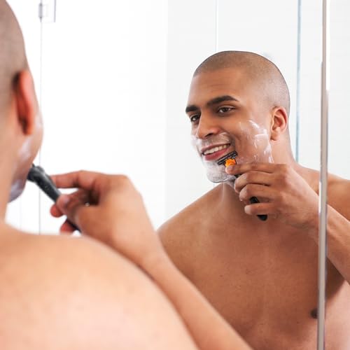 BIC Comfort 3 Refillable Three-Blade Disposable Razor for Men, Sensitive Skin Razor For a Comfortable Shave, 1 Handle and 6 Cartridges, 7 Piece Razor Set (Pack of 2)