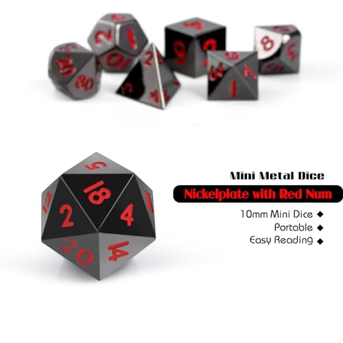 Stripe Metal DND Dice,DNDND Metallic Stripes Dice with Gift Metal Box for Dungeons and Dragons D&D (Purple Stripes)