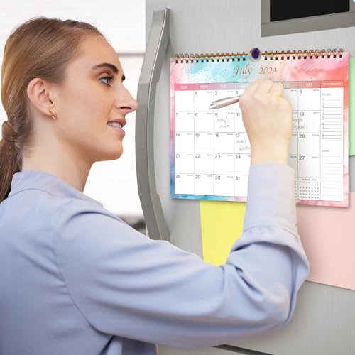 Lbylyhxc 2024-2025 Calendar - Includes July 2024 to December 2025-18 Monthly Wall Calendar 2024-2025, 11 x 8.5 Inches.Thick Paper with Julian Dates and Block for New Year and Christmas Presents (2024-2025 wall calendar colorful)