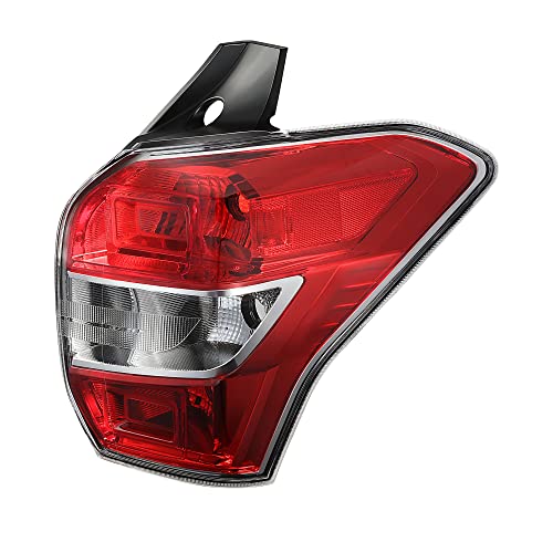 DNA MOTORING Right OE Style Tail Light Compatible with 14-16 Subaru Forester, Red/Clear Lens, OEM-TL-002-R