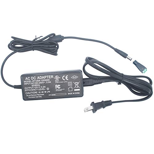 Litever Power Supply, LED Transformer, 12VDC 3 Amps,110VAC to 12V DC, Max Output 3A, 36W. Standard 110VAC US Input Plug, 5.5mm x2.1mm Output Connector, for LED Light Strip and More