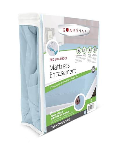 Guardmax Zippered Mattress Encasement - Cot Size - Waterproof and Bed Bug Proof Mattress Protector - 6 Sided Absorbent Mattress Cover - Soft, Breathable, and Hypoallergenic. (Day Bed 33 X 75 X 10)