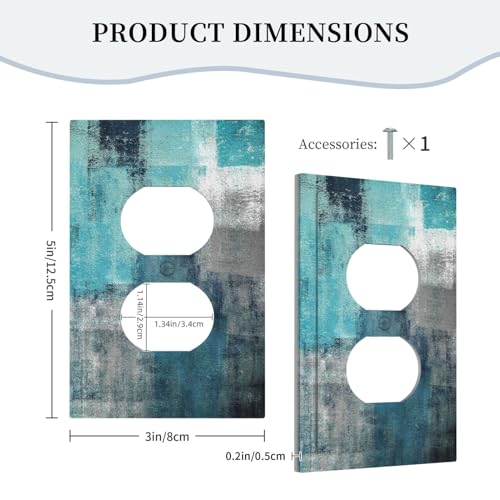 Outlet Cover 1 Gang Wood Mist Forest Deer Light Switch Cover Single Duplex Wall Plate Covers Switchplate Covers Electrical Faceplate For Country Bedroom Decor