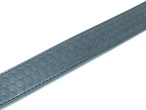 BC Belts Leather Belt Strap with Dragon Scale Embossed Pattern 1.5" Wide with Snaps (Brown-XS)