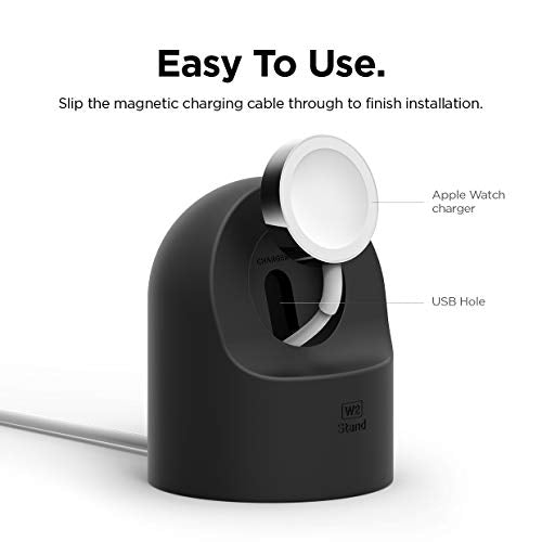 elago W2 Charger Stand Compatible with Apple Watch Series Ultra2/Ultra/10/9/8/7/6/5/4/3/2/1/SE (49mm, 46mm, 45mm, 44mm, 42mm, 41mm, 40mm, 38mm)