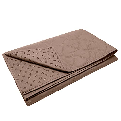 Furhaven Waterproof & Non-Slip King Size Mattress Cover Protector for Dogs & Cats, Washable, For Beds, Couches, & Car Seats - Quilted Twill Blanket Mattress Cover - Brownstone, Jumbo/King Size