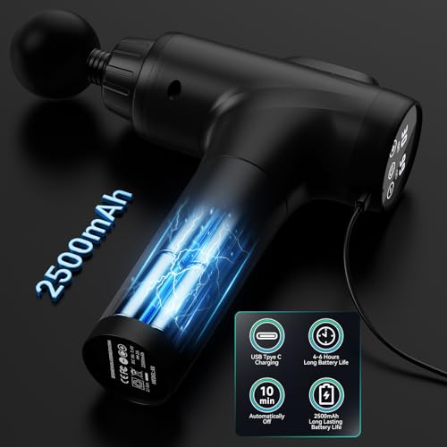 APHERMA Massage Gun, Muscle Massage Gun for Athletes Handheld Electric Deep Tissue Back Massager, Percussion Massage Device for Pain Relief with 30 Speed Levels 9 Heads